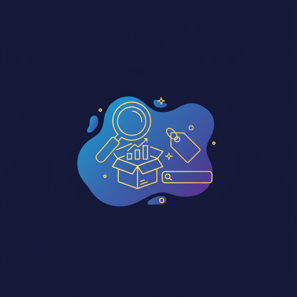 Amazon keyword research illustration showing product search and ranking