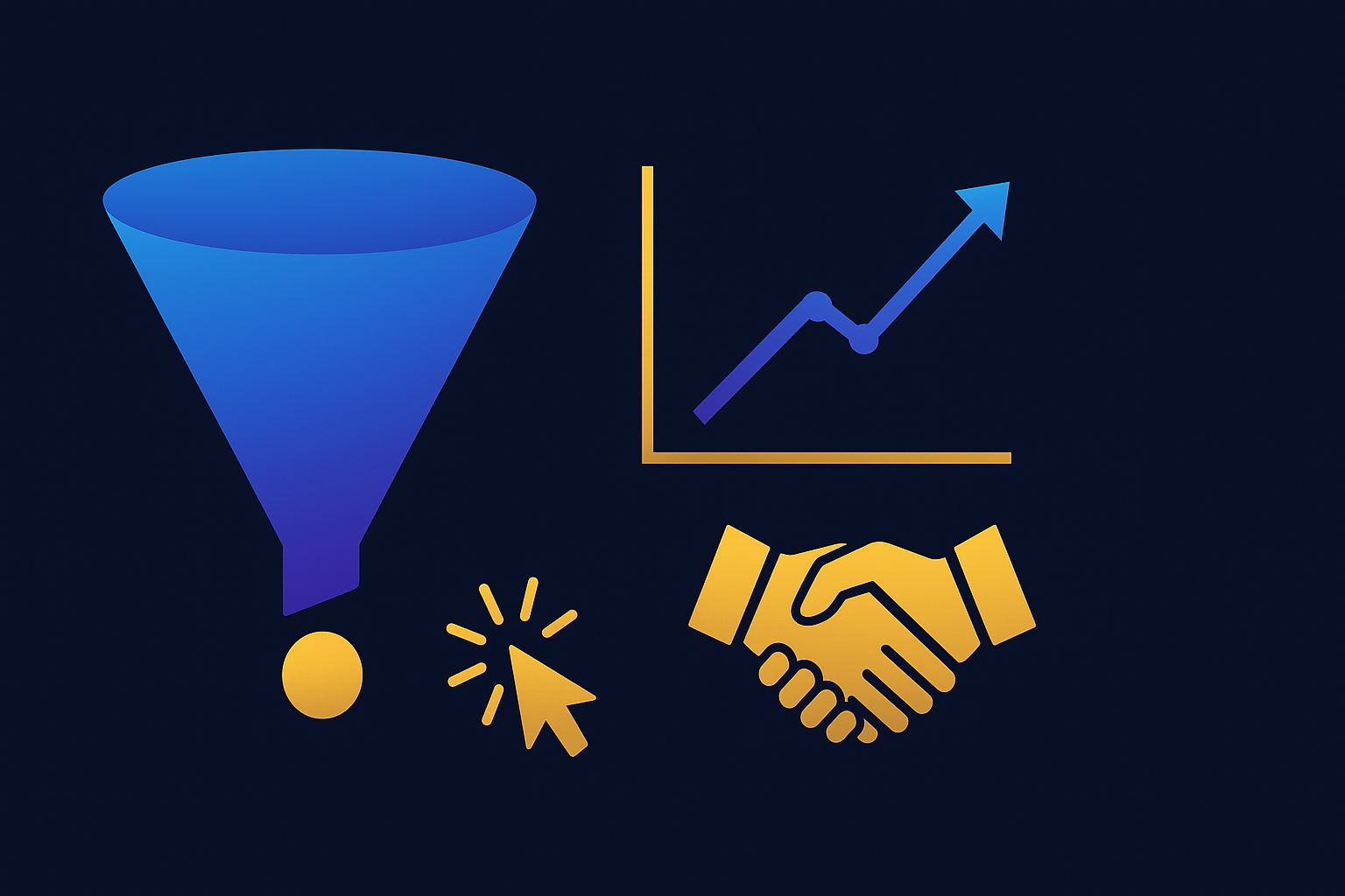 B2B conversion rate optimization funnel with benchmarks and lead conversion chart