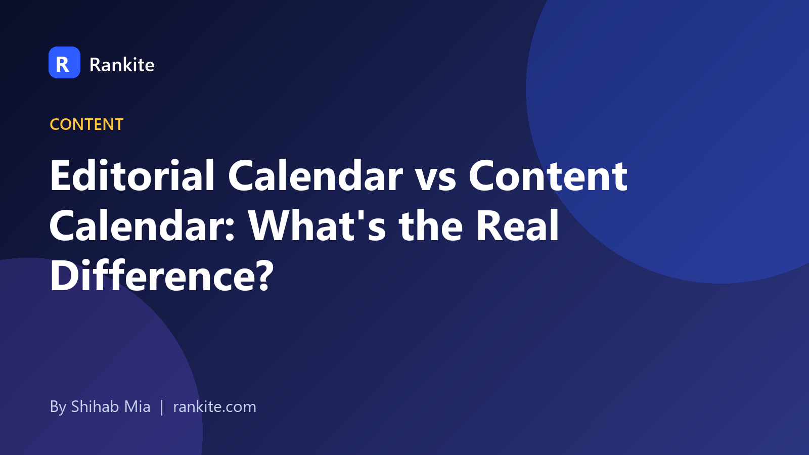 Editorial calendar vs content calendar illustration with two calendar grids and a compass icon