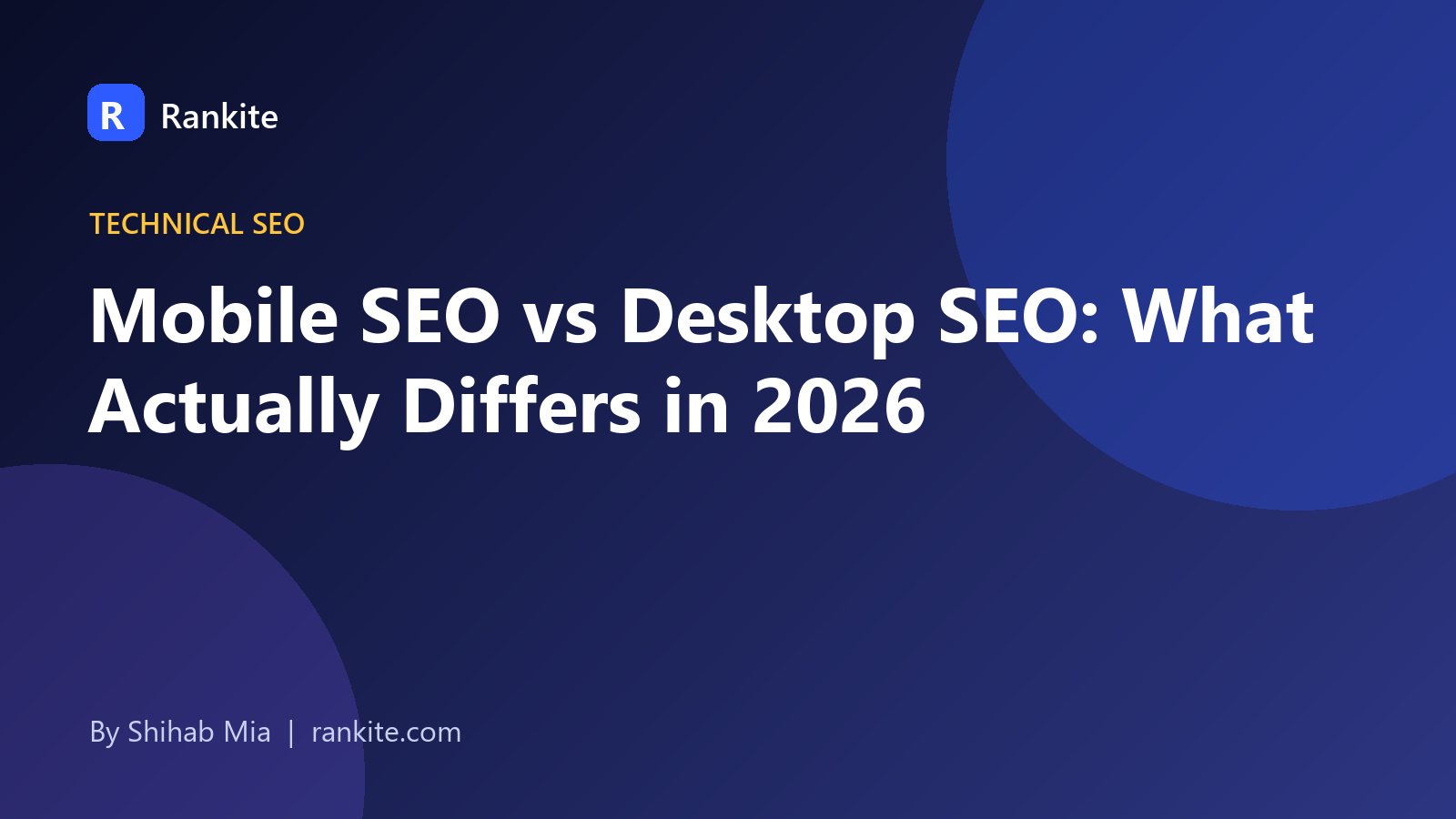 Mobile SEO vs desktop SEO comparison illustration