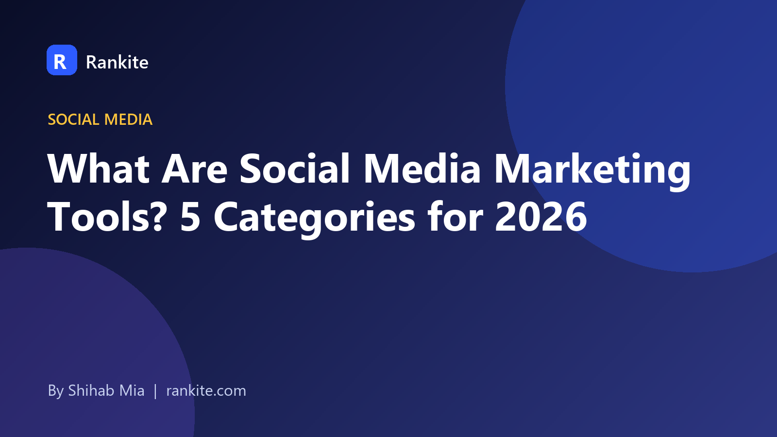 Social media marketing tools shown as connected icons for scheduling, analytics and messaging