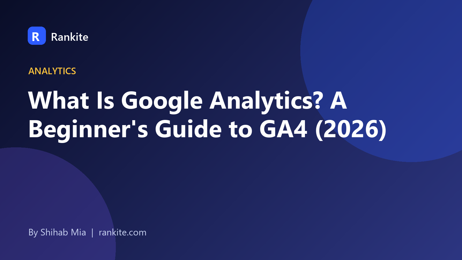 What is Google Analytics illustrated with a dashboard, magnifying glass, and browser window