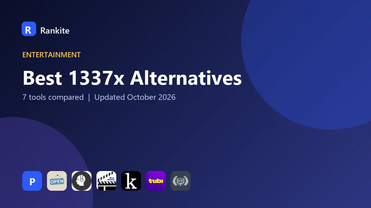 Best 1337x Alternatives in 2026: 7 Legal Services Compared