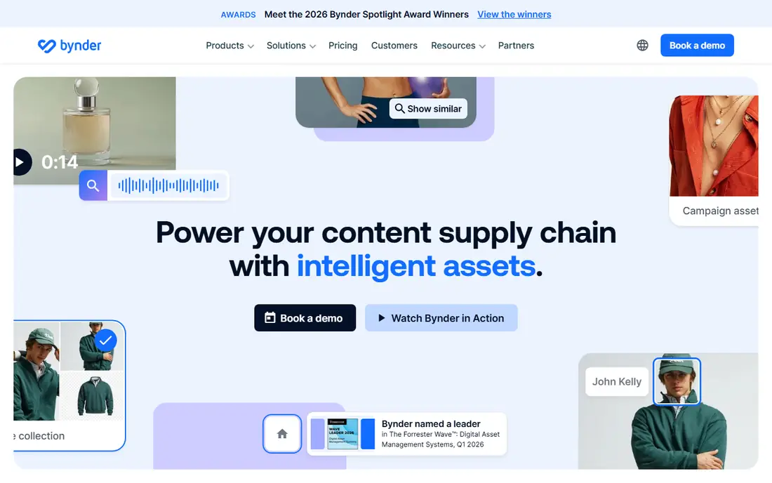 Bynder homepage