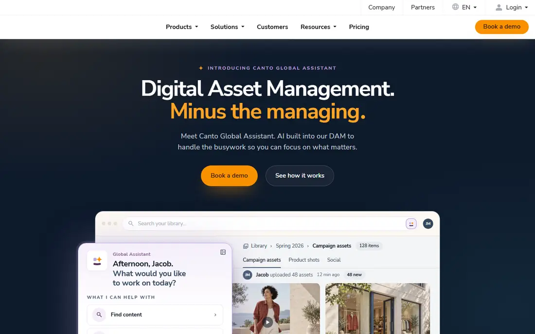 Canto homepage