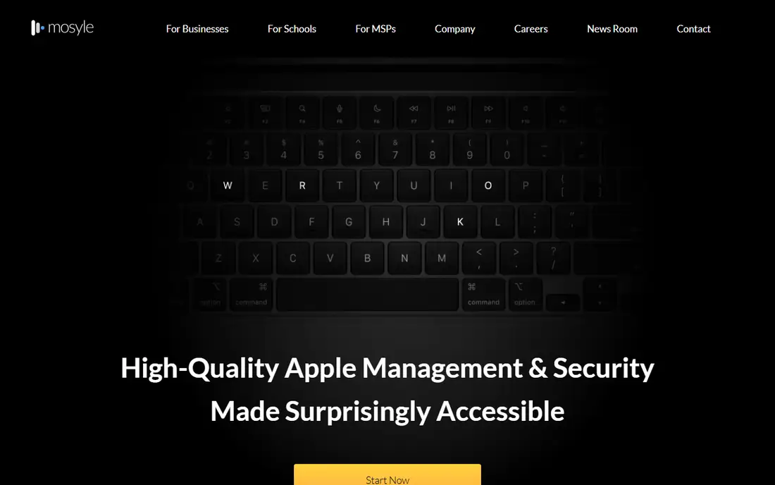 Mosyle homepage