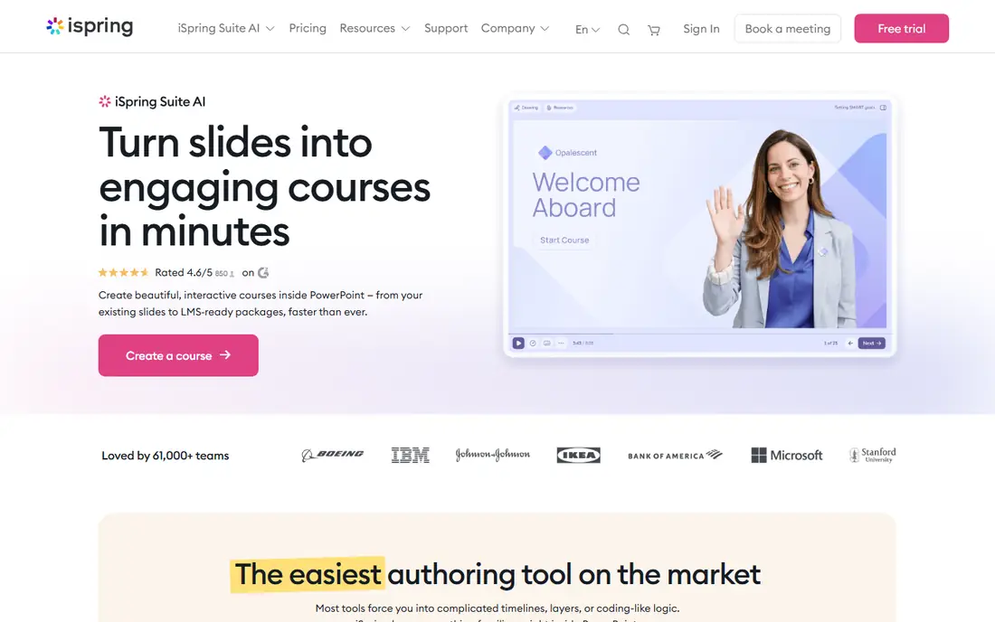 iSpring Suite homepage