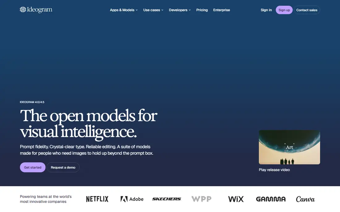 Ideogram homepage