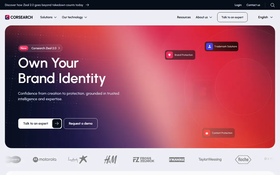 Corsearch homepage