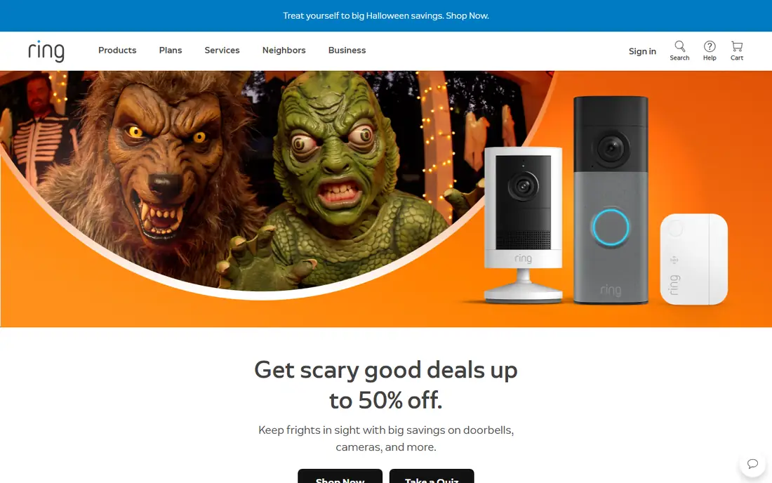Ring Alarm homepage