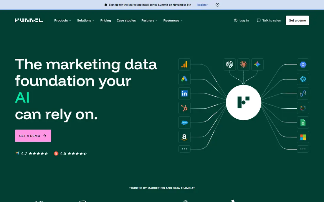 Funnel homepage
