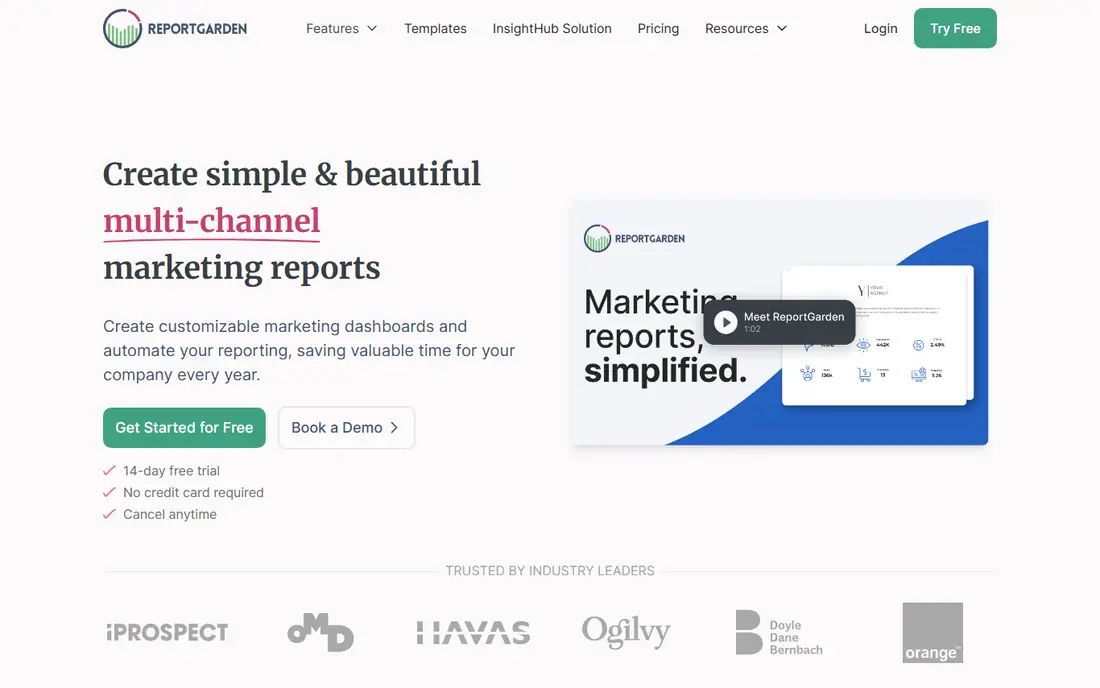 ReportGarden homepage