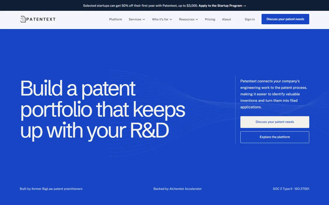 Patentext homepage