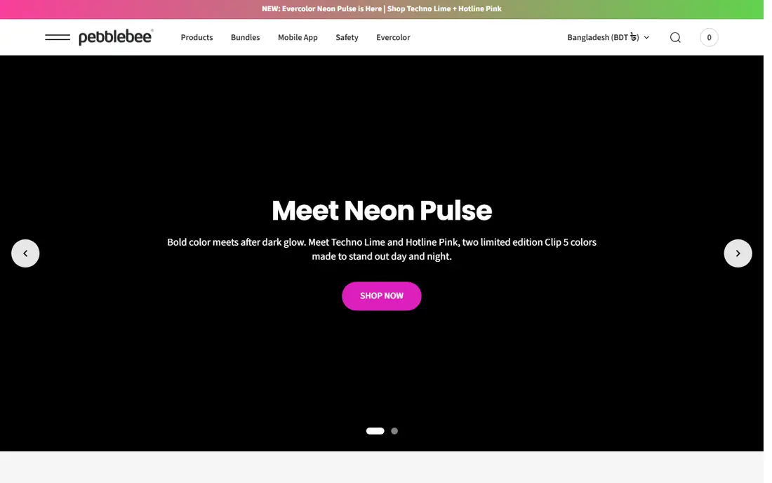 Pebblebee Clip 5 homepage