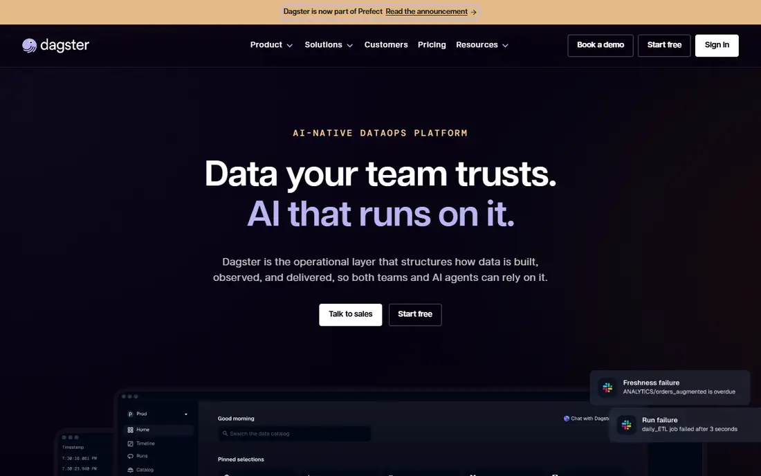 Dagster homepage