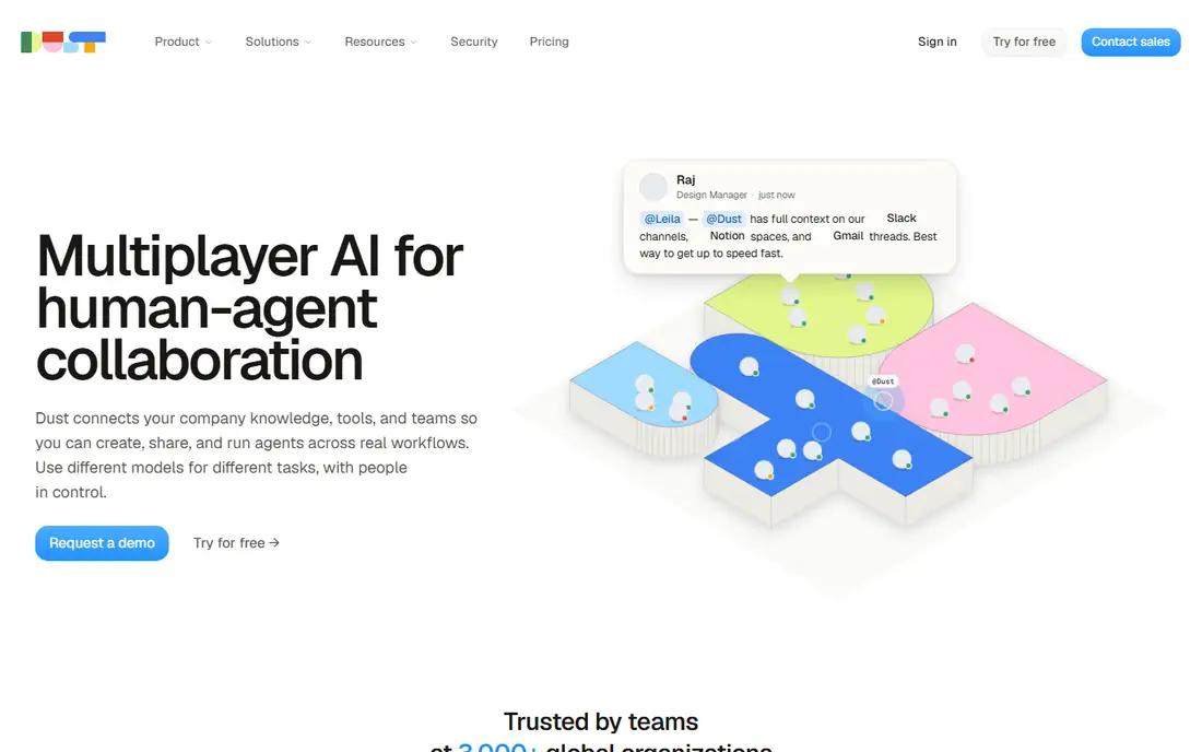 Dust homepage