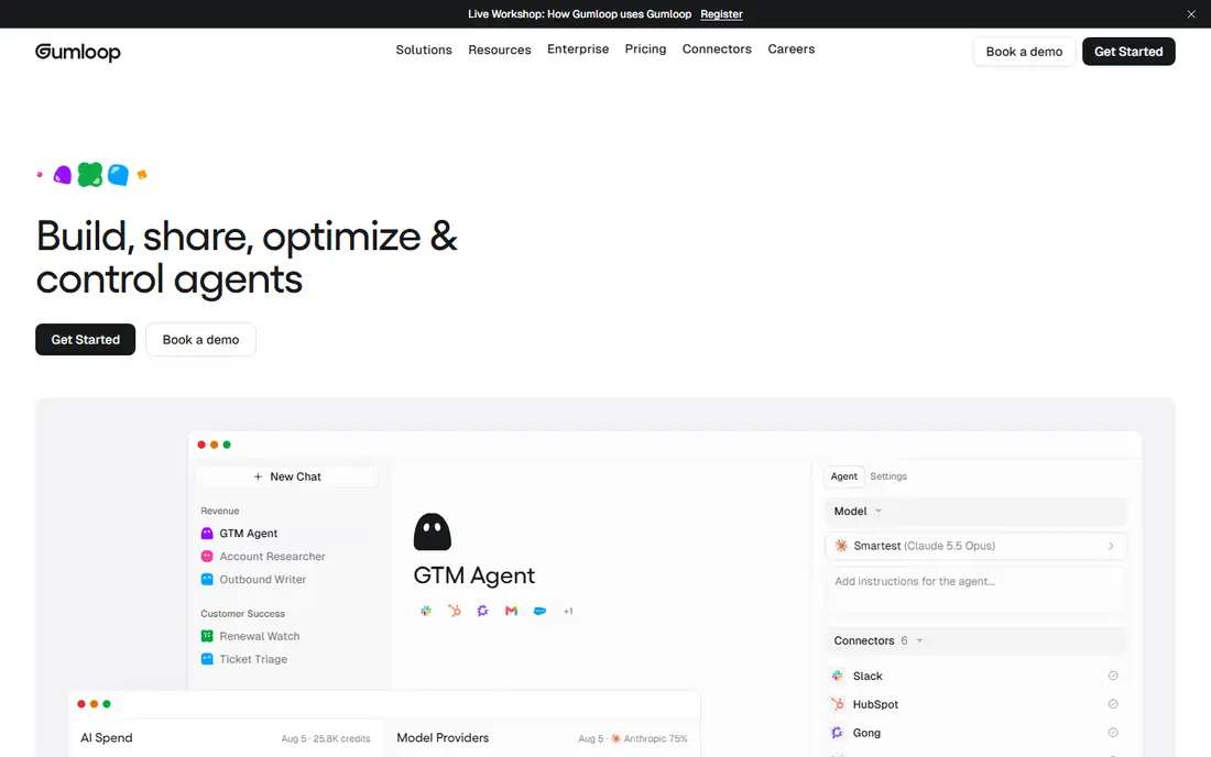 Gumloop homepage