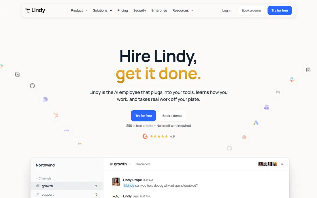 Lindy homepage