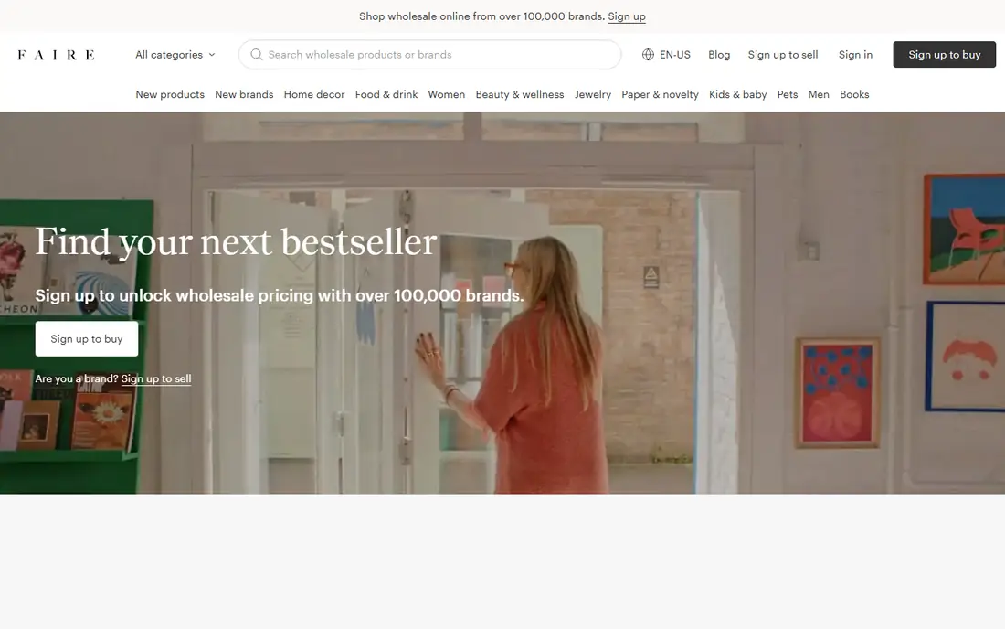 Faire homepage