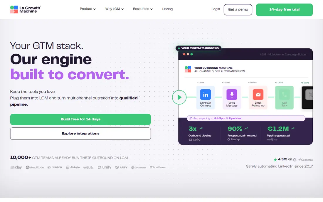 La Growth Machine homepage