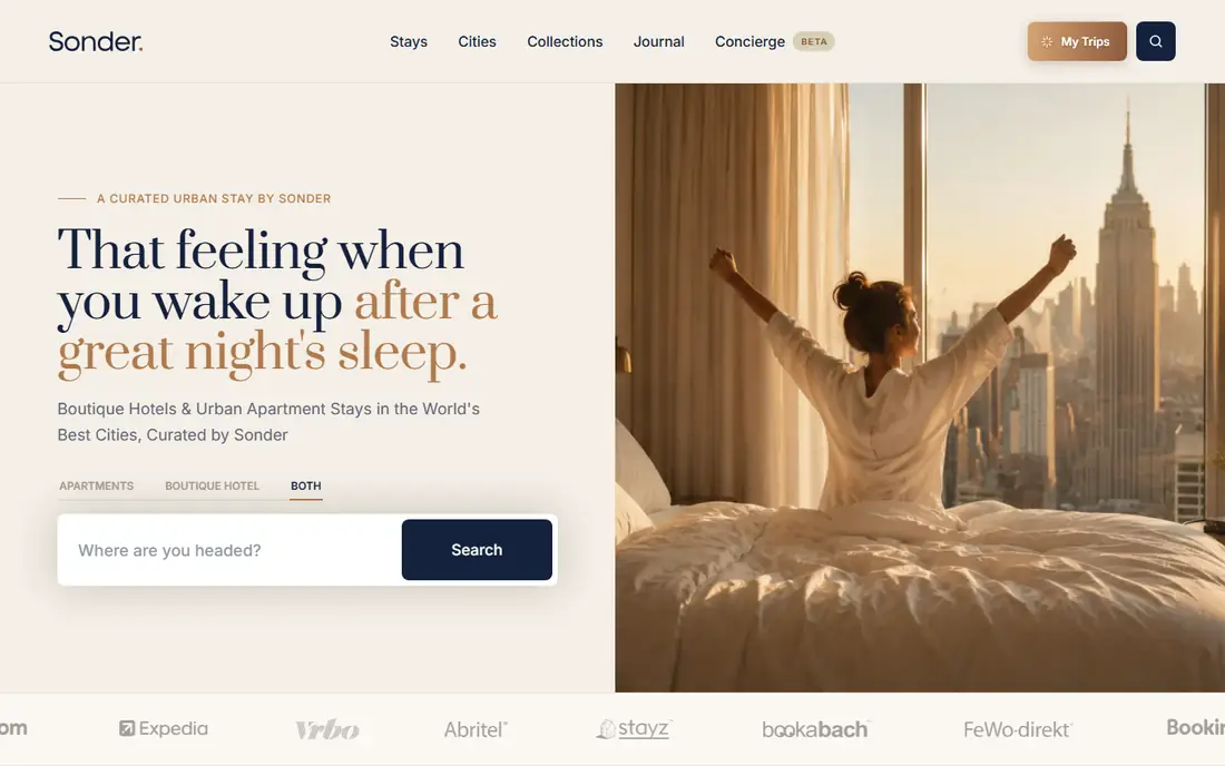 Sonder homepage