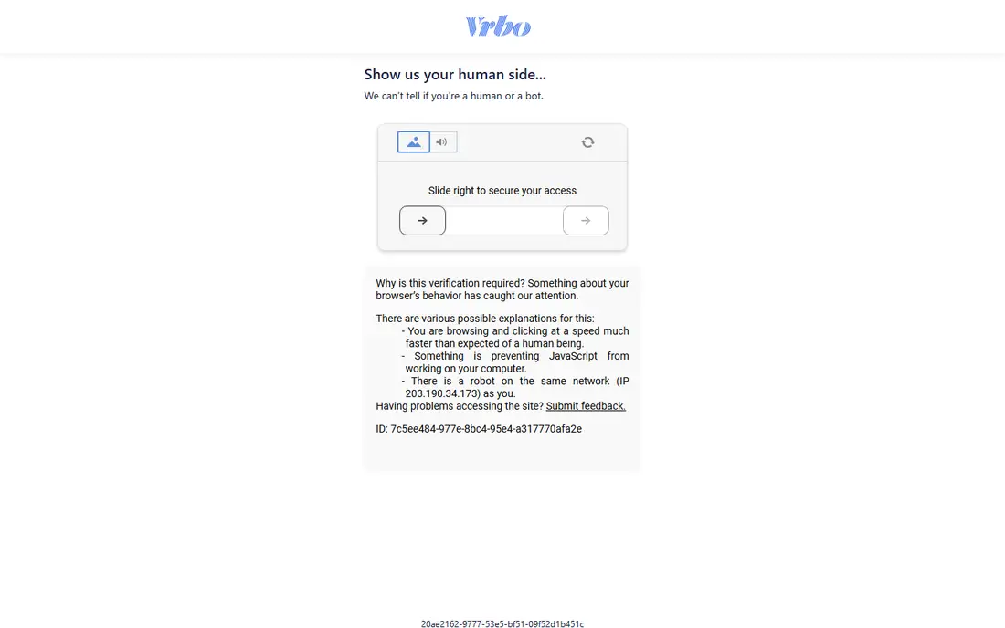 Vrbo homepage
