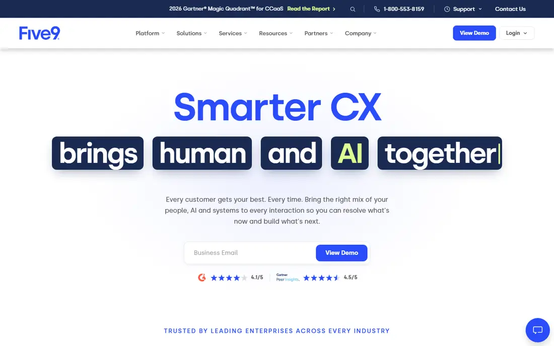 Five9 homepage