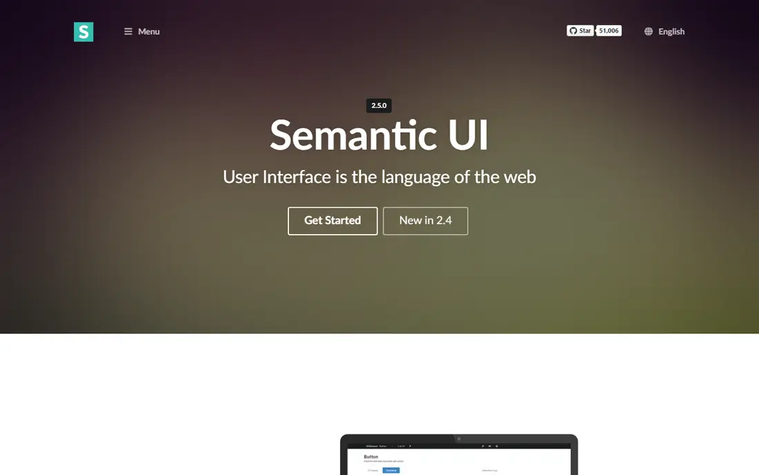 Semantic UI homepage