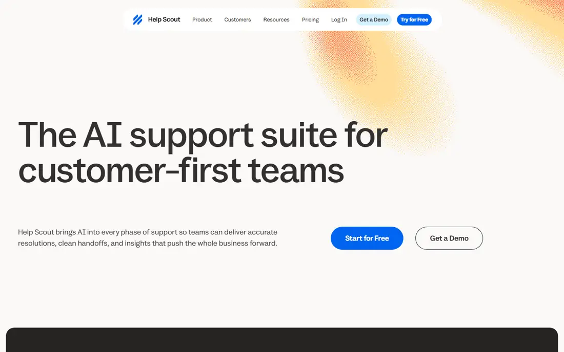 Help Scout homepage