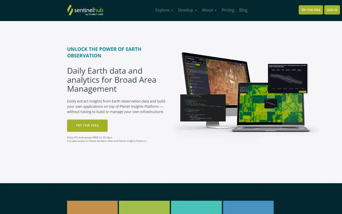 Sentinel Hub homepage