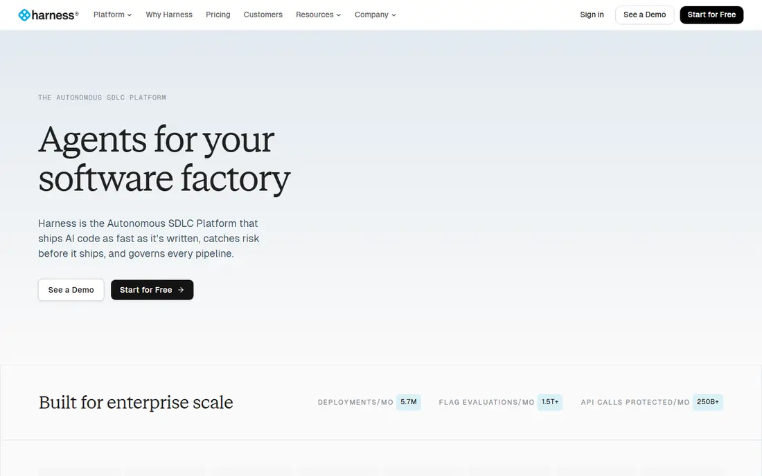 Harness homepage