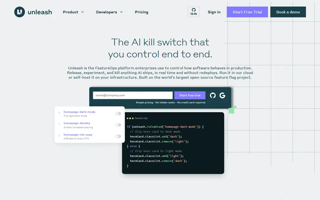 Unleash homepage