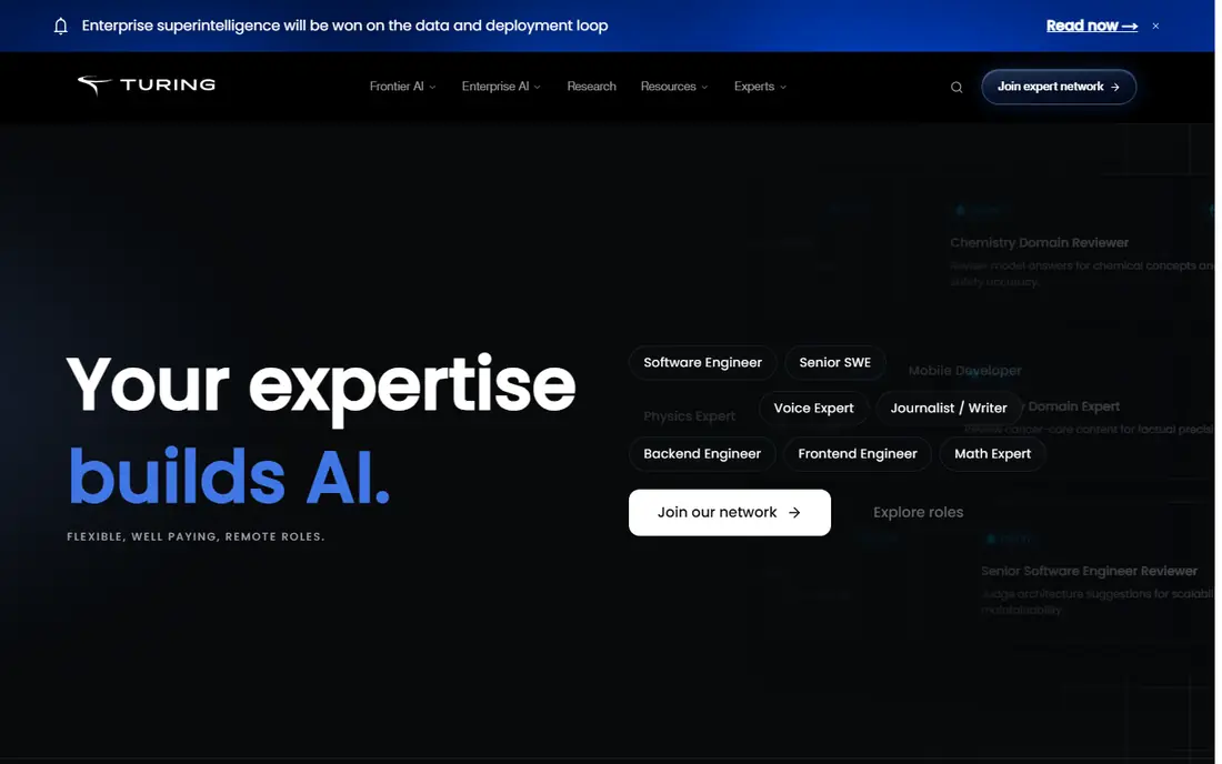 Turing homepage