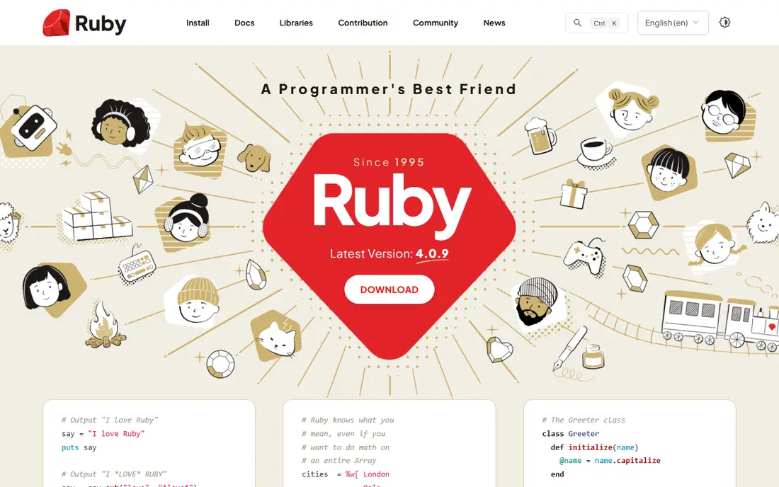 Ruby homepage