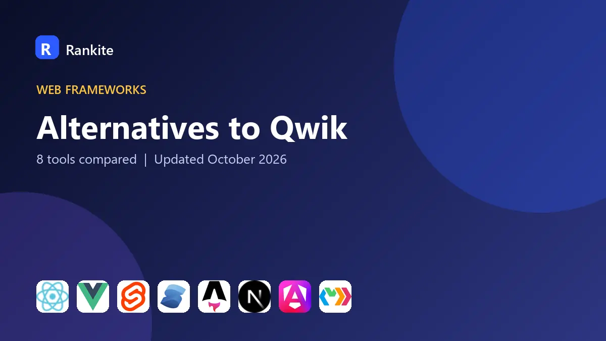 Alternatives to Qwik in 2026: 8 Tools Compared