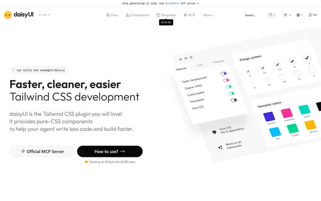DaisyUI homepage