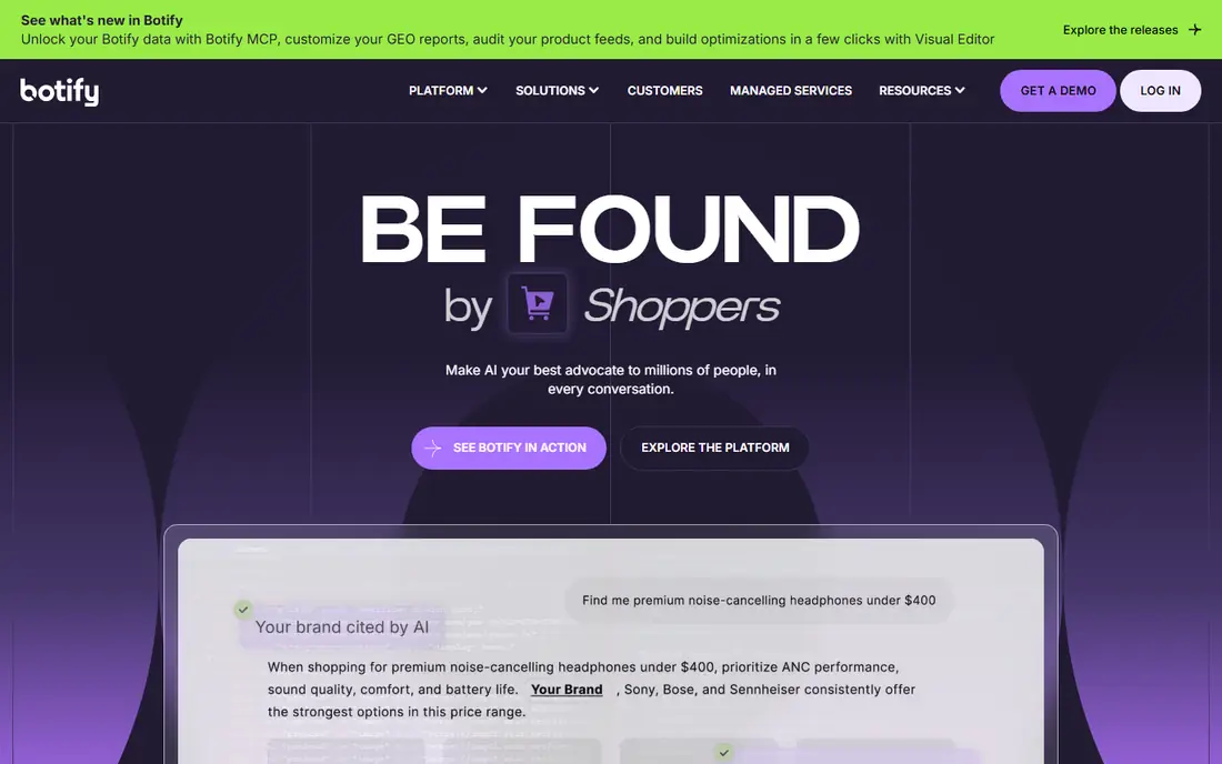 Botify homepage