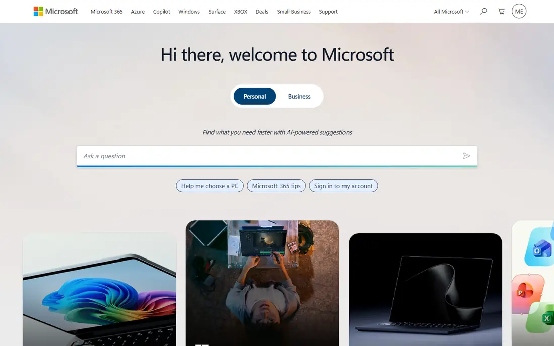 Microsoft Teams homepage