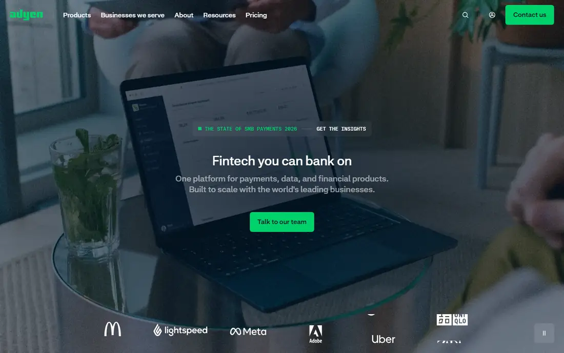 Adyen homepage