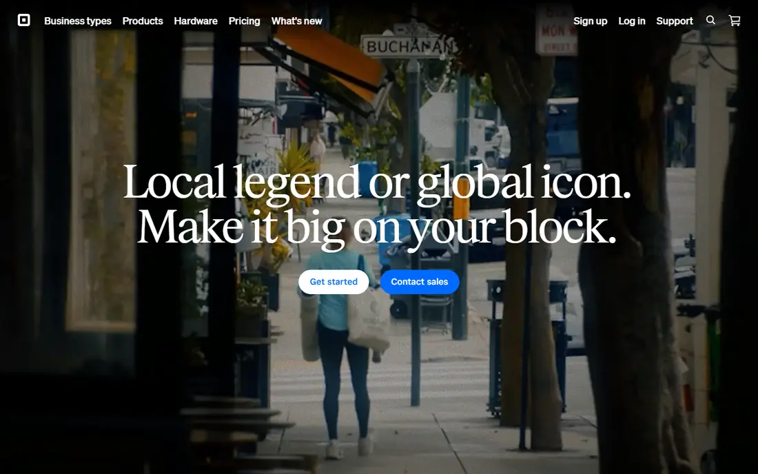 Square homepage