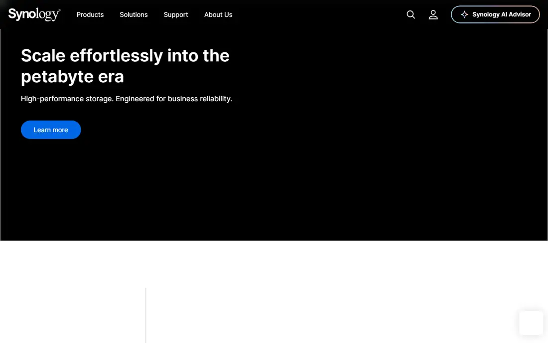 Synology homepage