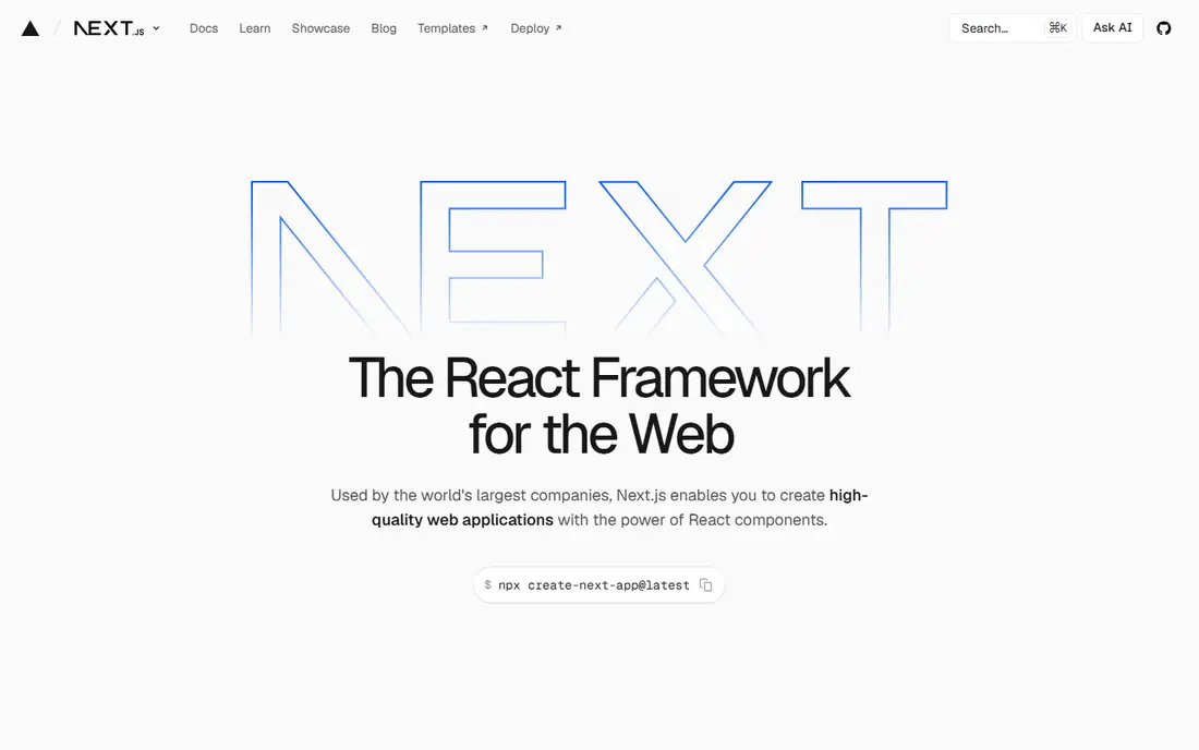 Turbopack homepage
