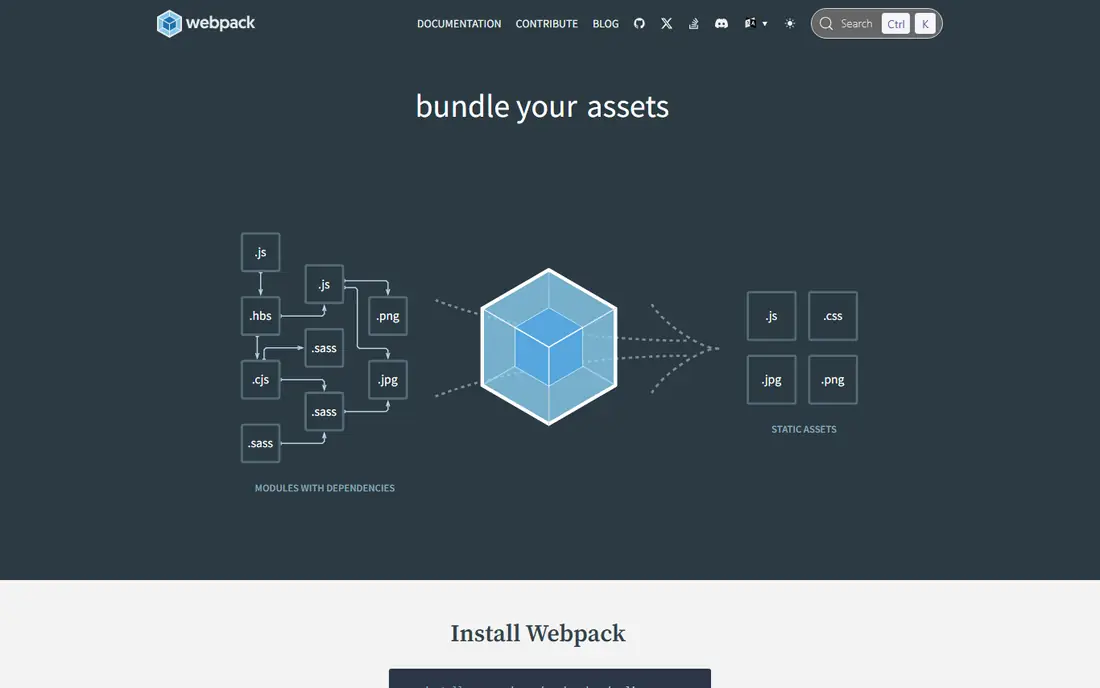 Webpack homepage