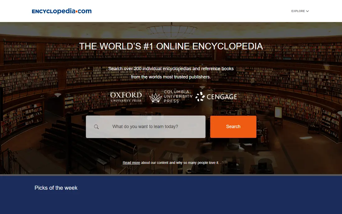 Encyclopedia.com homepage