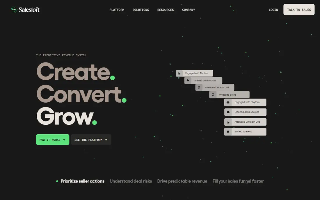 Salesloft homepage