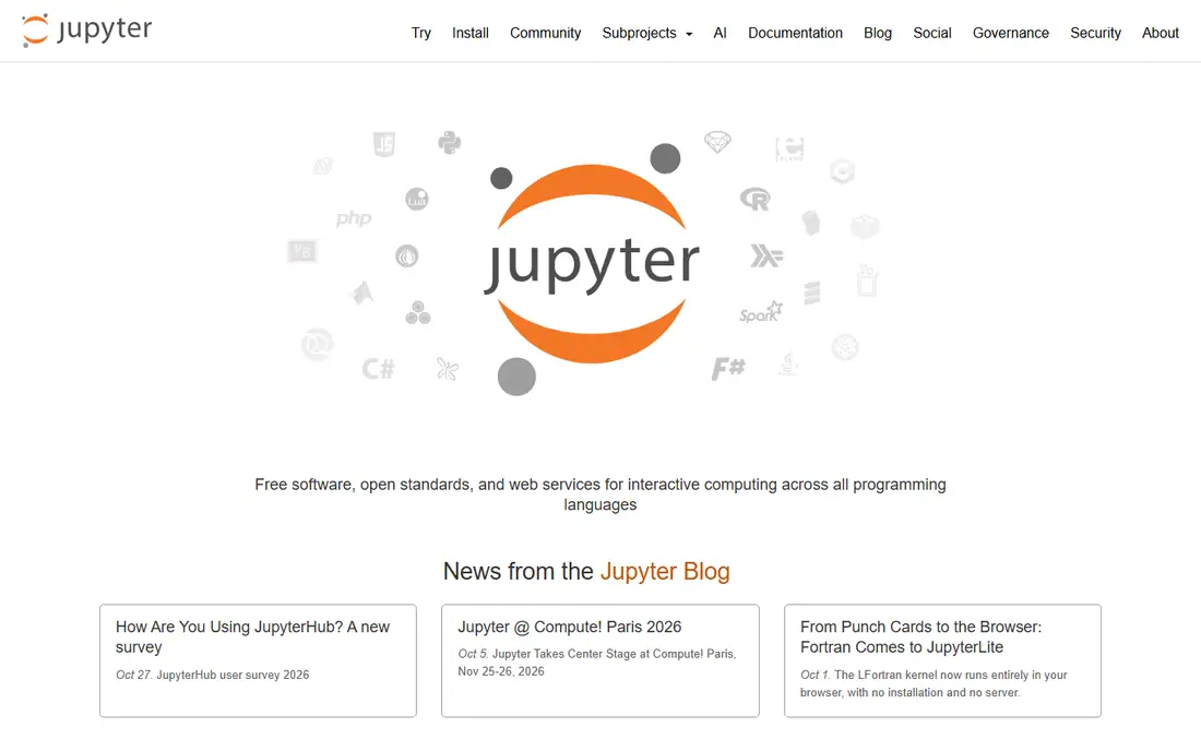 JupyterLab homepage