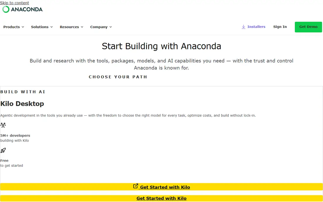 Miniconda homepage