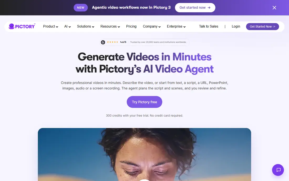 Pictory homepage