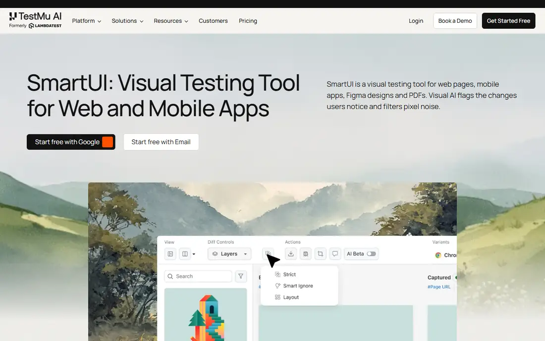SmartUI homepage