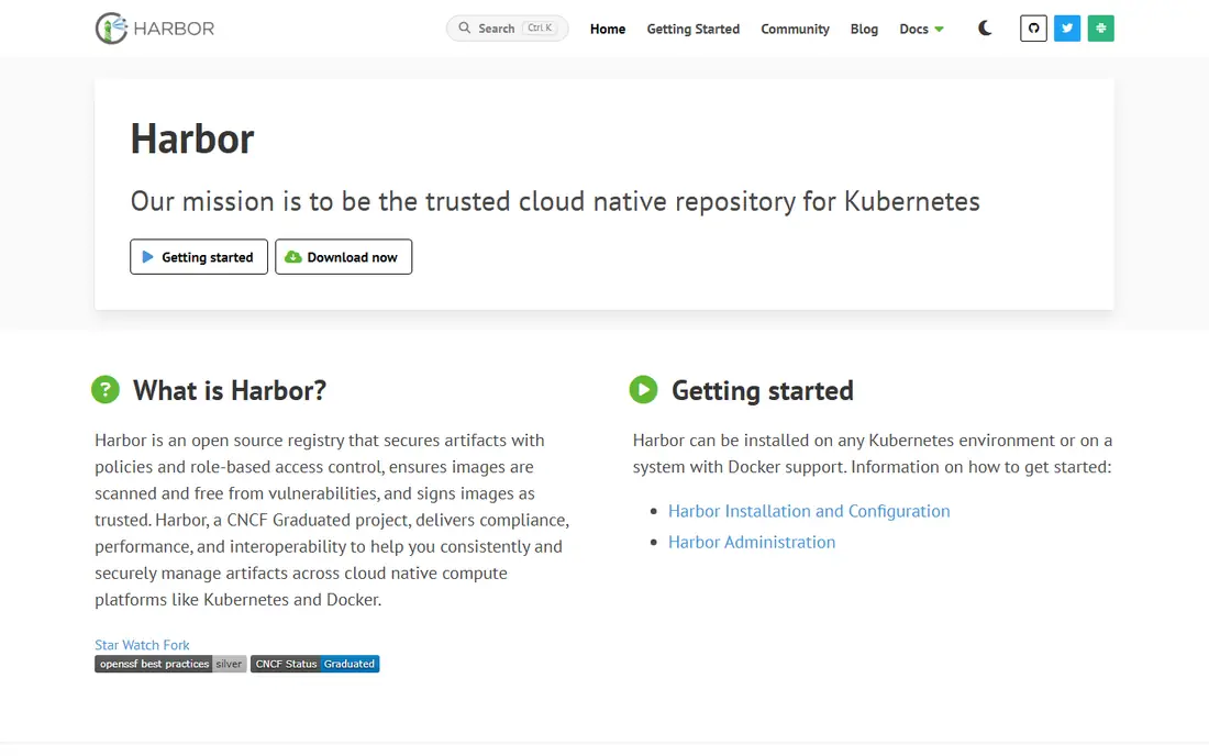 Harbor homepage